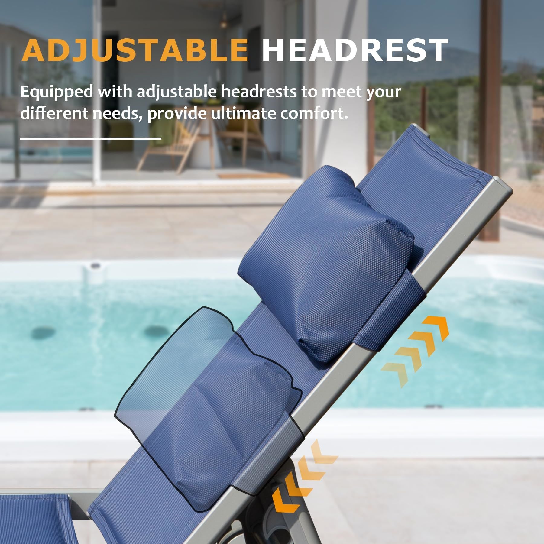 Outdoor Patio Chaise Lounge Set of 3 Doba